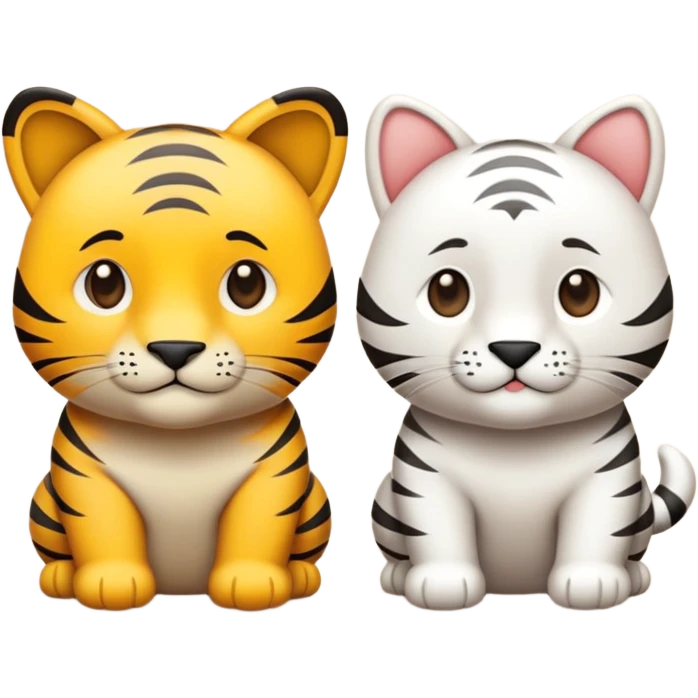 Лев и тигр emoji