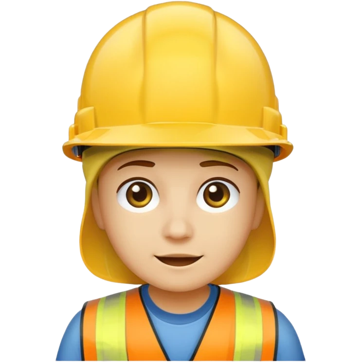construction hat without guy, front facing transparent emoji