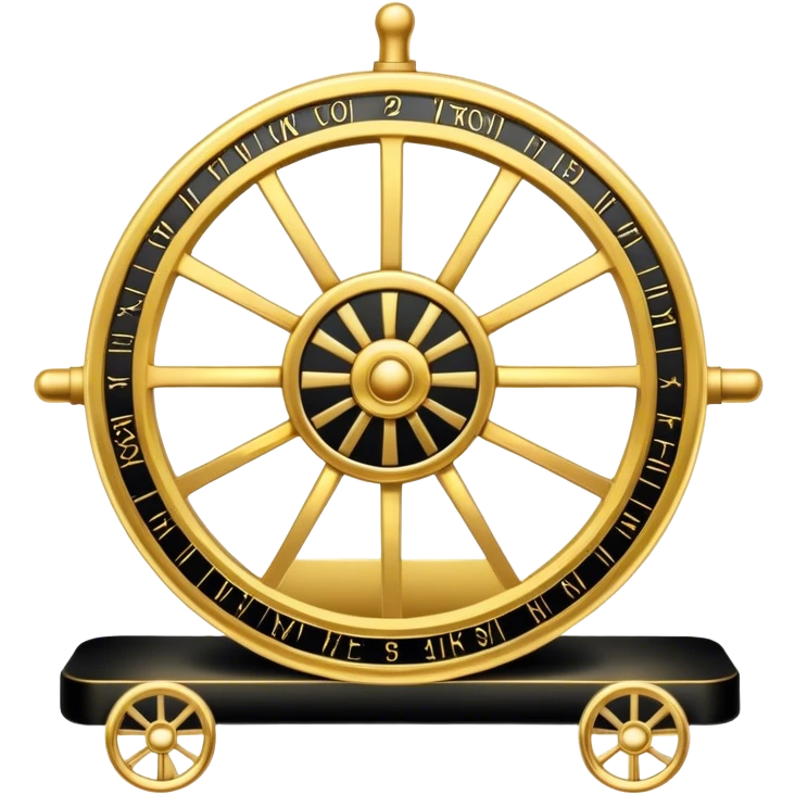 Tarot Card with a wheel on it emoji