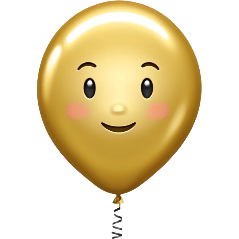 gold balloon with no face emoji