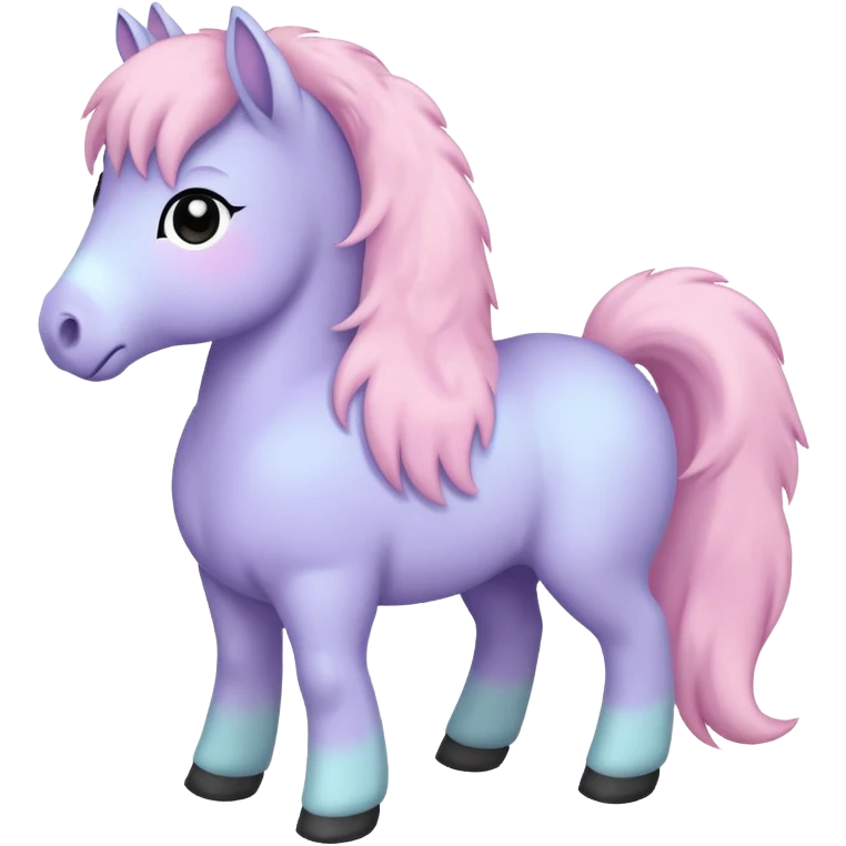 Pastel horse with body emoji