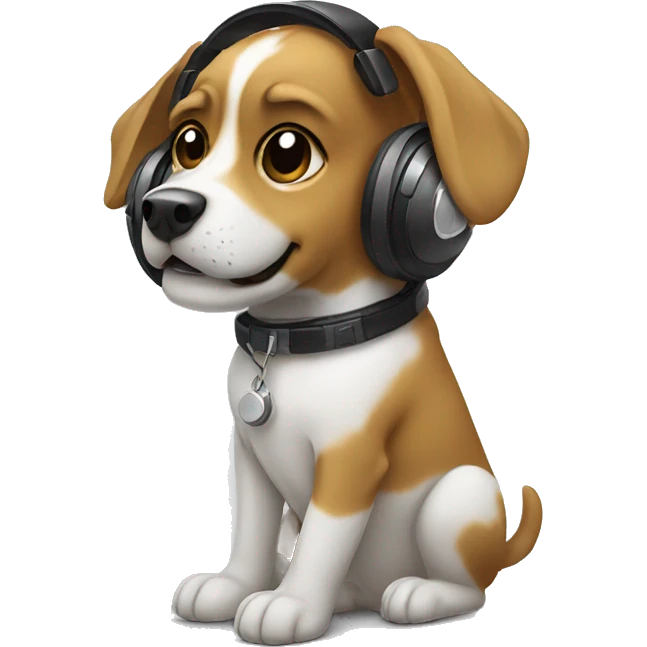 Dog dj  emoji