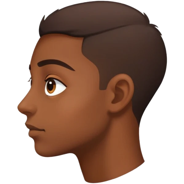  brown skin side profile with a eye looking to the side emoji