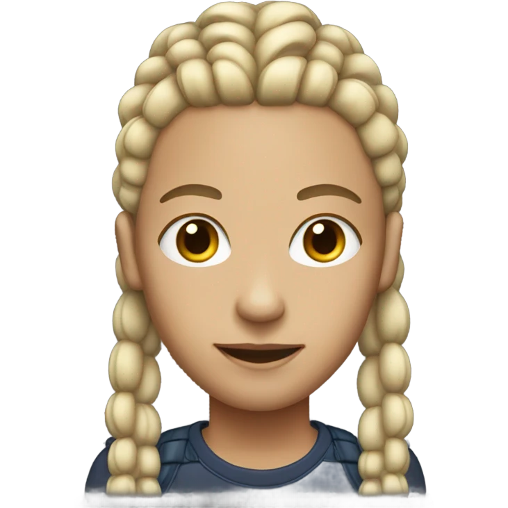  tall, light-skinned  with cornrows emoji