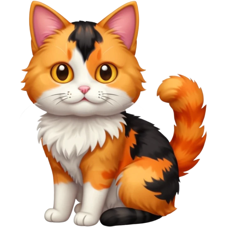 cute pick cat, full body emoji