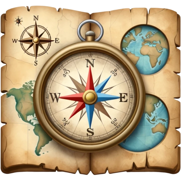 a map and a compass emoji