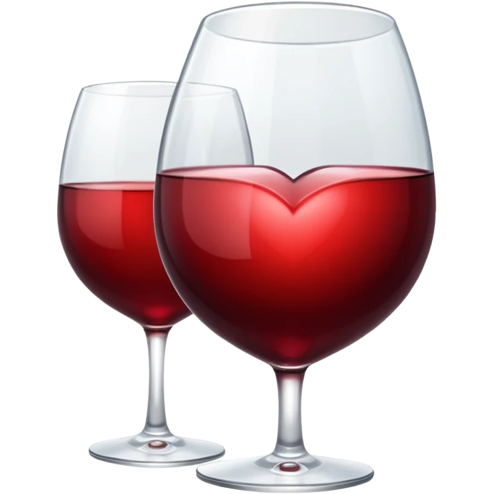 Genera un emoji de un corazón blanco con vino tinto , sencillo y lindo  emoji