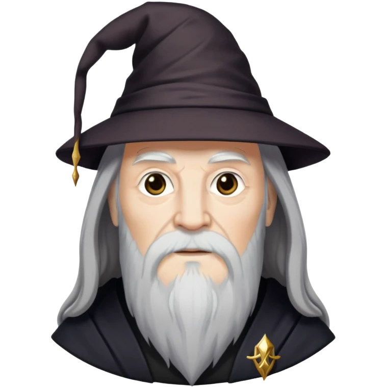 Dumbledore wizard with long white beard and Snape with black hair together emoji