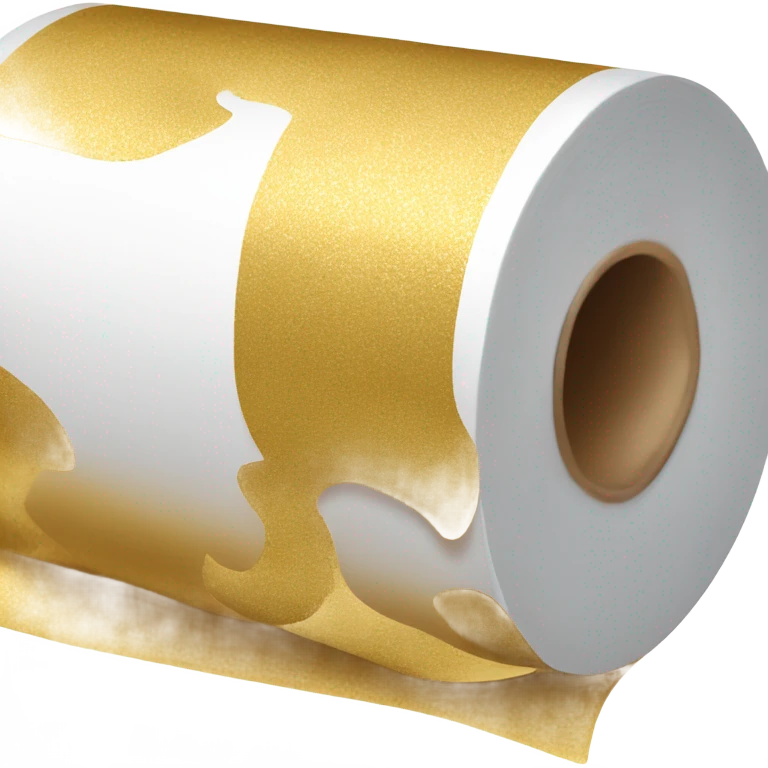 Toilet paper made out of gold emoji