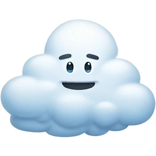 Heavy snow with happy cloud emoji
