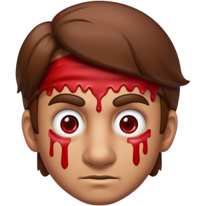 mario a lot of blood on his left eye emoji