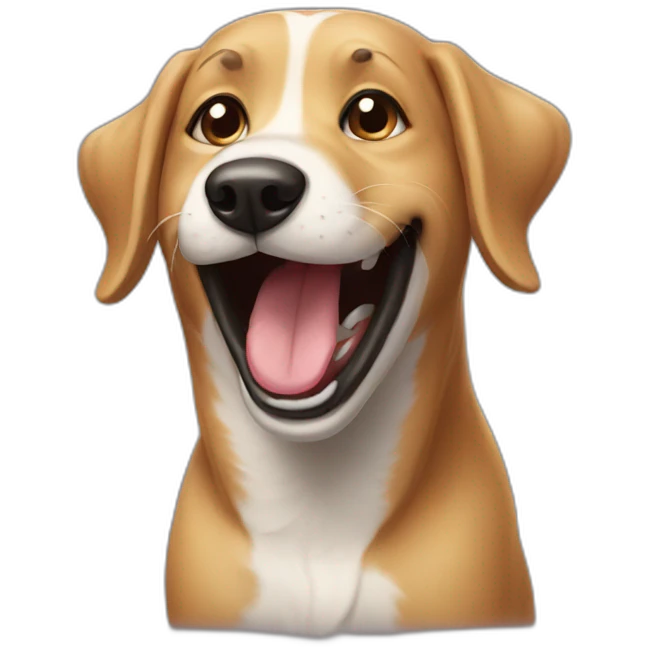 Laughing dog emoji