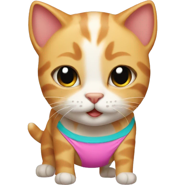 cat wearing a bikini emoji