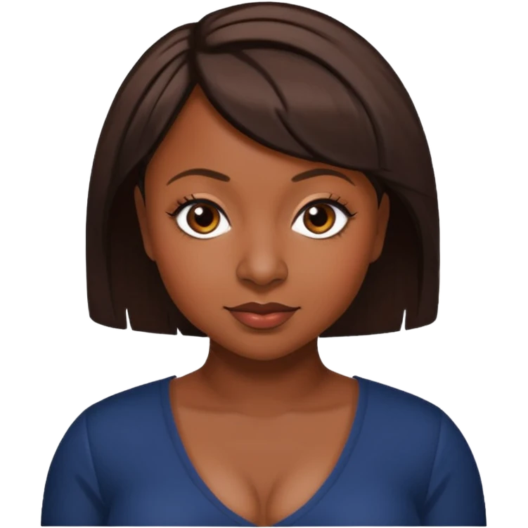Naturi Naughton with dark brown short hair emoji