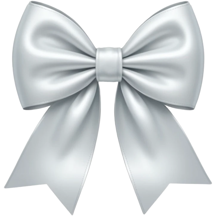 white satin bow emoji