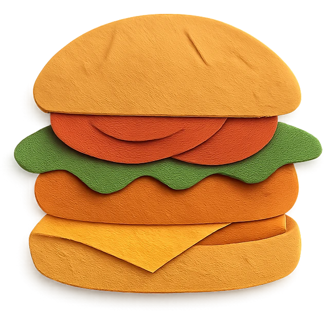 paper craft style Peruvian sandwich emoji