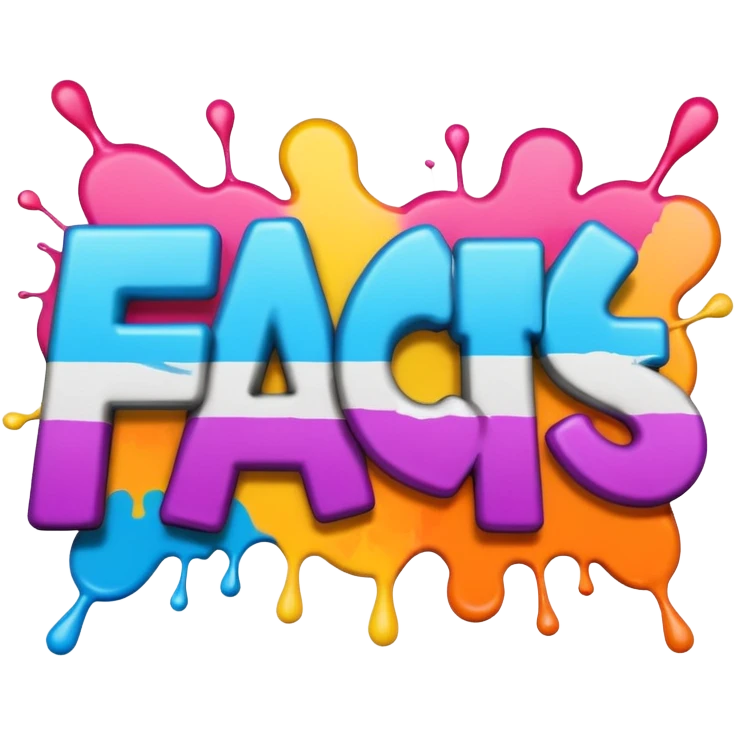 THE WORD FACTS in graffiti emoji