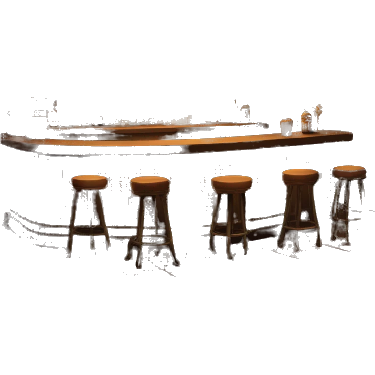 speakeasy bar with pretty hanging lights and stools  emoji