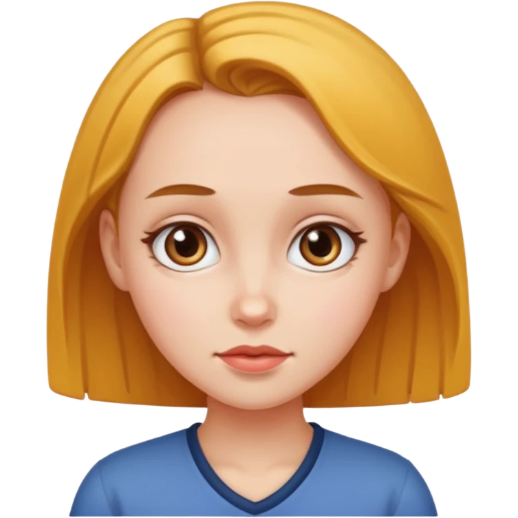 Girl with big forehead  emoji