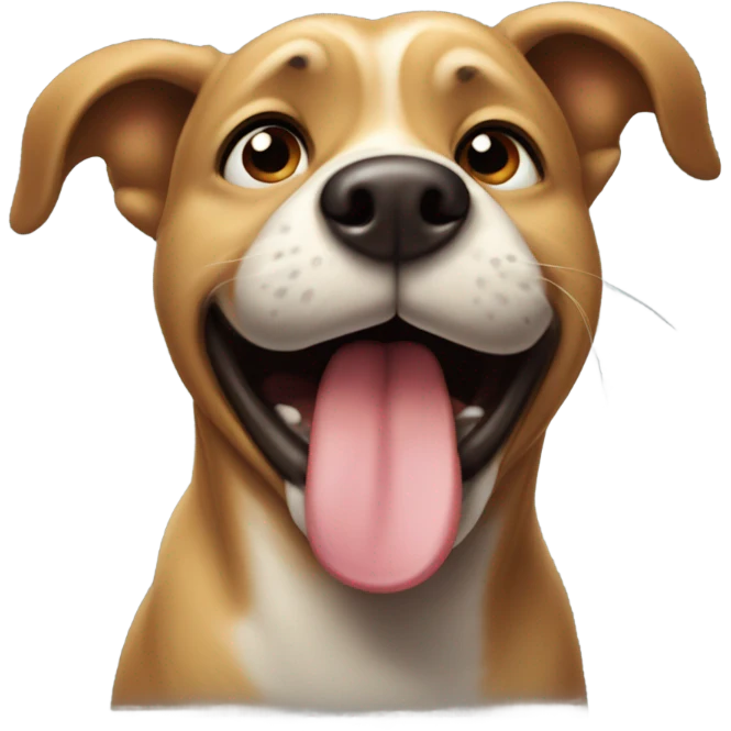 Dog blowing kiss emoji