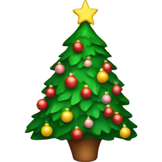 A preppy Christmas tree emoji