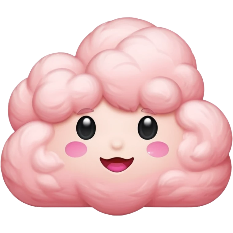 cloud peach pink without face emoji