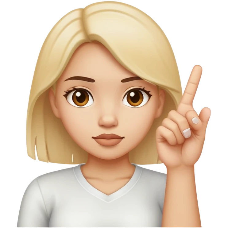 Girl sticking up the middle finger  emoji