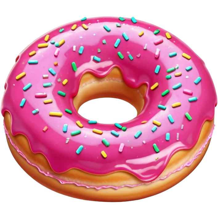 Pink Donut with sparkles  emoji