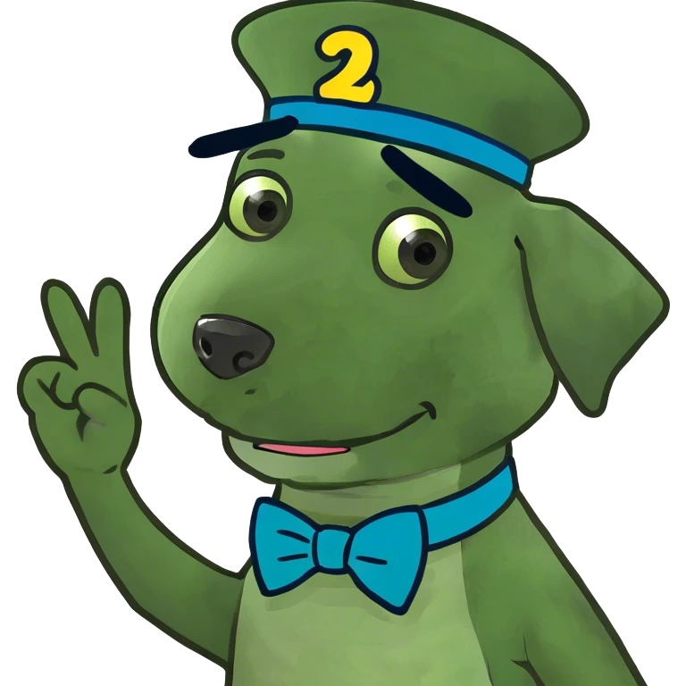 Dog waving bye emoji