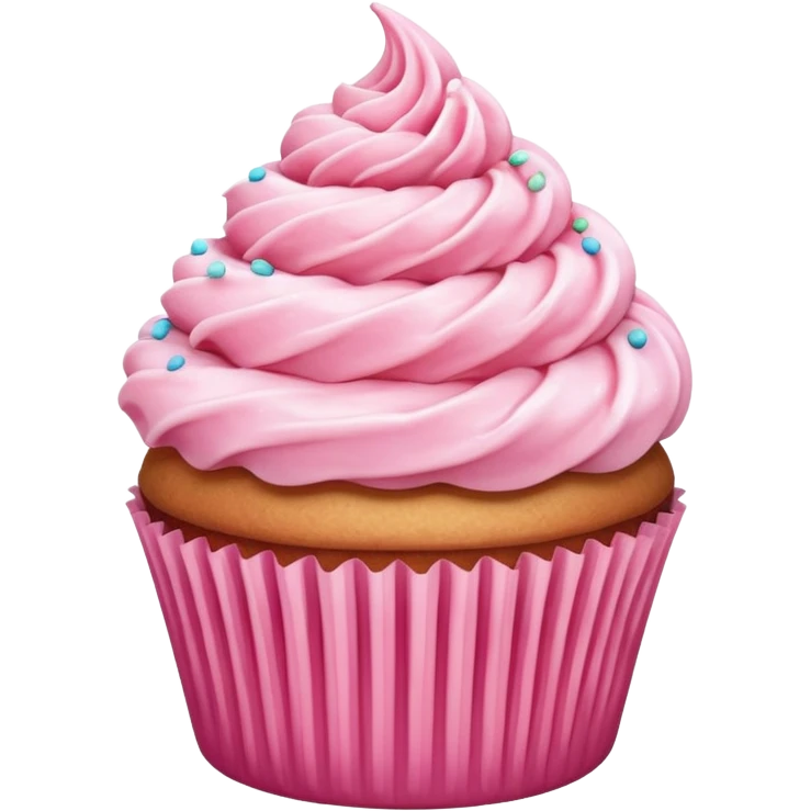 cupcake with pink icing emoji