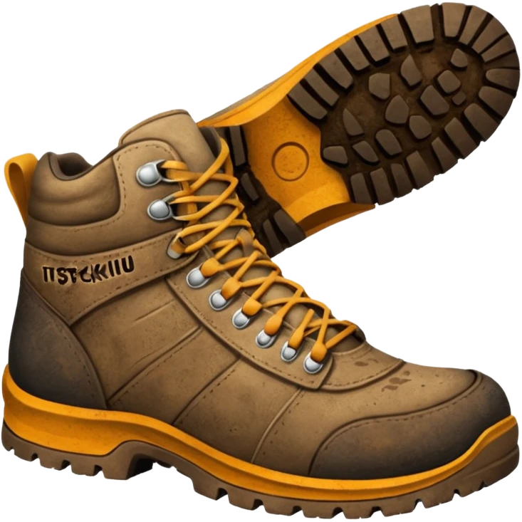 generate a ultra realistic cinematic shoe print-style inscription "ИСТОРИЧЕСКИЙ" emoji