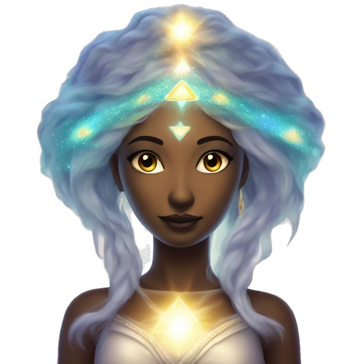 Pleiadian radiant glowing diva woman female third eye emoji