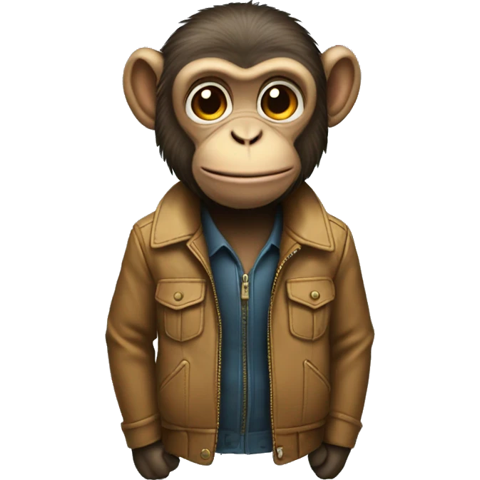 Monkey with jacket emoji