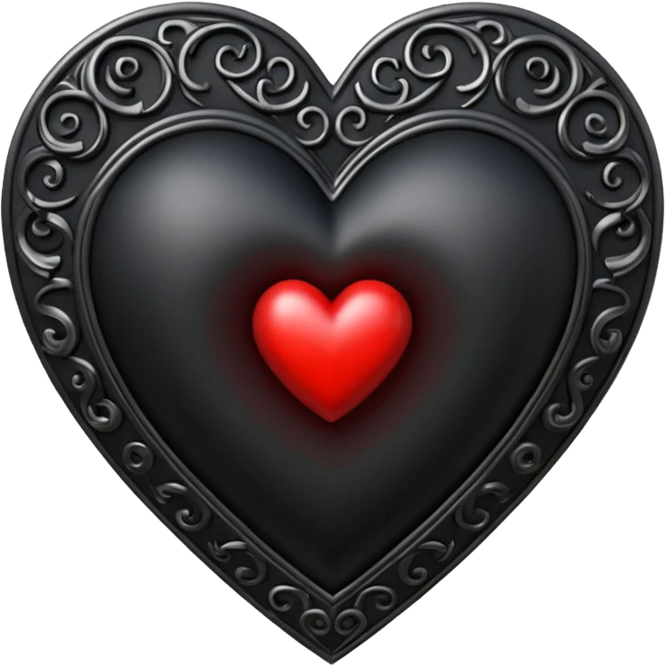 3d gothic heart emoji