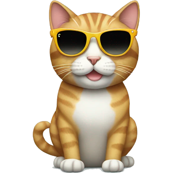 Cat with sunglasses emoji