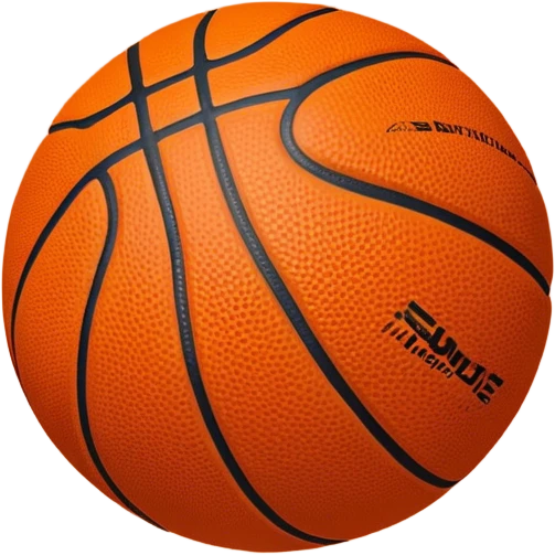 Cinematic Realistic image of a basketball rendered in vivid orange with a pebbled surface texture and crisp stitching details, set against a high-contrast backdrop that highlights its dynamic, sporty essence emoji