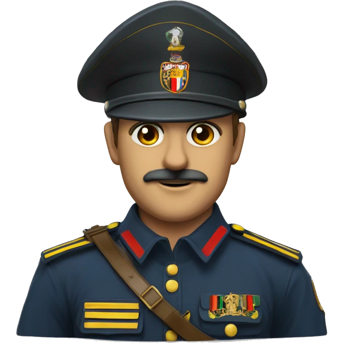 Create an emoji for rappresent "Arma dei Carabinieri" (italian gendarmerie) ,, without show guns  emoji