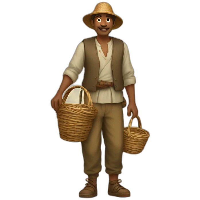 Wayt Men with basket- emoji