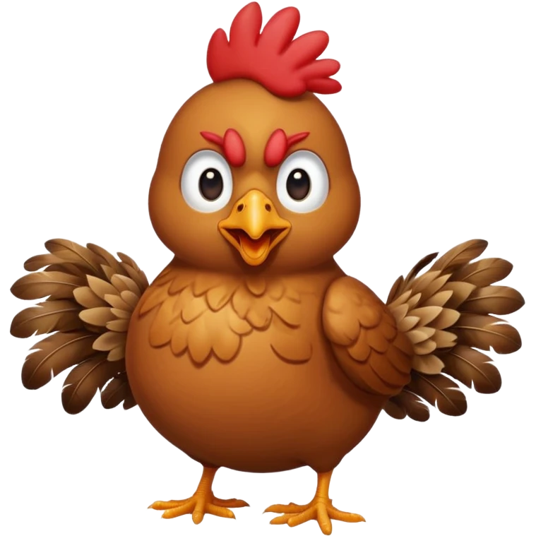 Shocked chicken emoji