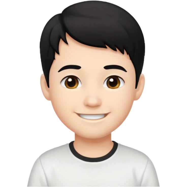 Tyler Jacob White Shirt Black Hair Kid emoji