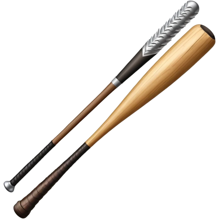 Baseball bat with long silver spikes emoji