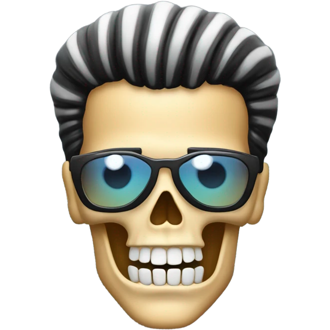 Elvis as a snake skeleton emoji