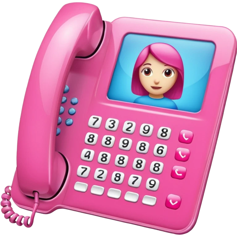 pink phone contacts emoji
