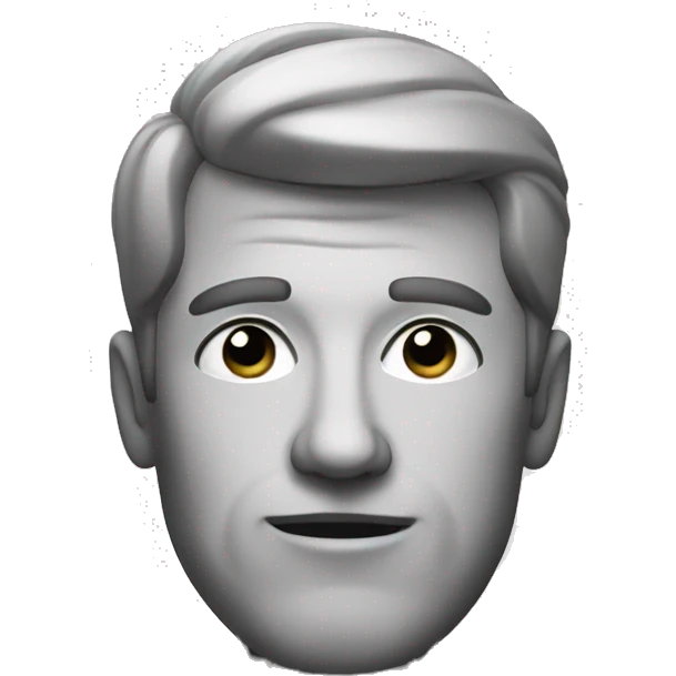 monochrome portrait of a man emoji