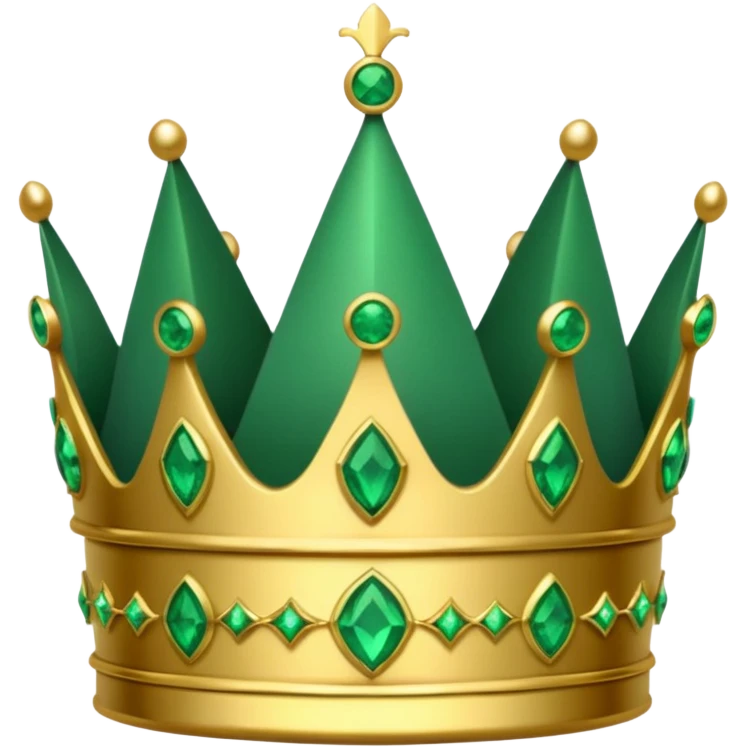 crown made of emerald emoji