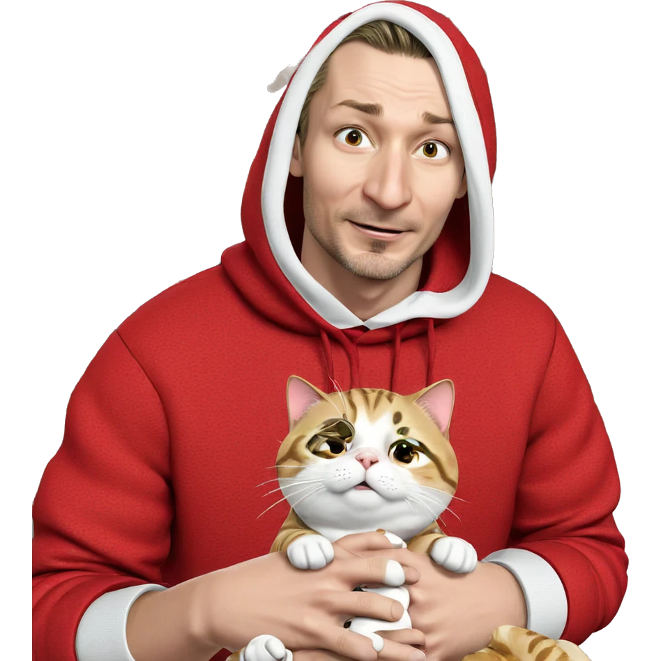 boy with cat by tree emoji