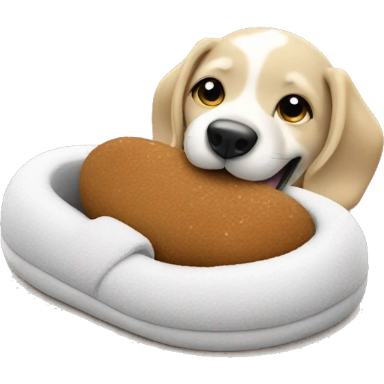 dog eating slipper emoji