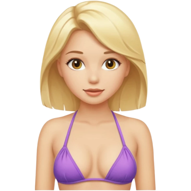 A sexy girl wiht blond Hair and a Bikini  emoji