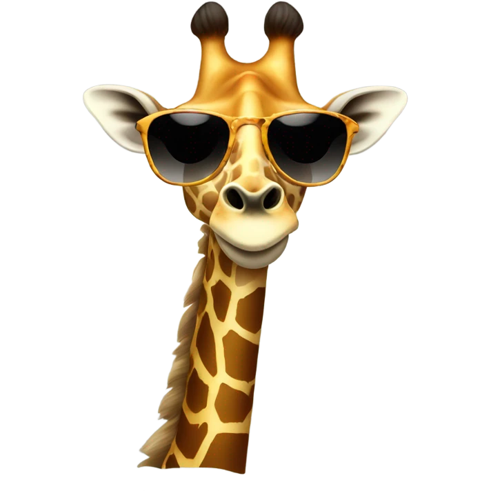 Giraffe with sunglasses emoji