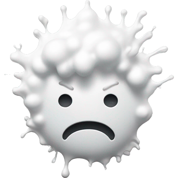 White ink splash emoji